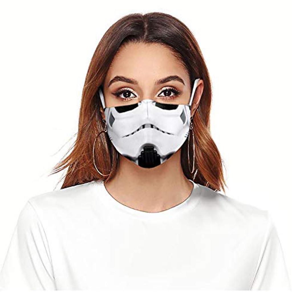 

Cute Print Mouth Masks Washable Outdoor Windproof Mask белый