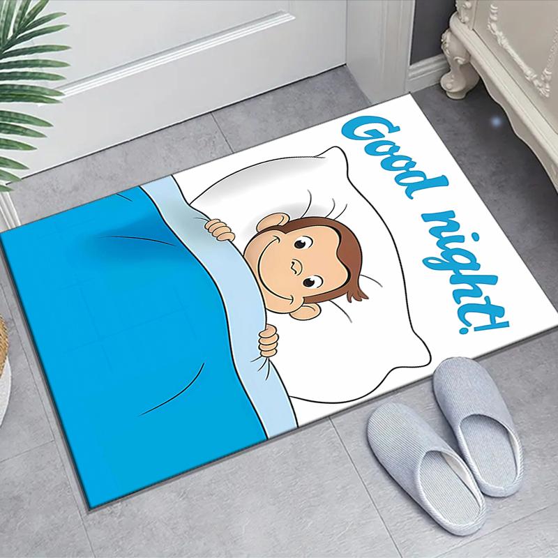 1pc Curious George Design Area Rug - Non-Slip, Soft & Cozy Floor Mat for Living Room, Bedroom, Office - Indoor/Outdoor Decorative Carpet