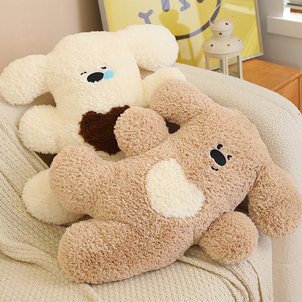 Cute Happy Puppy Pillow Sofa Cushion Bedroom Decorative Pillow Seat Back Cushion Bed Sleeping Small Pillow