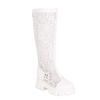 Versatile Platform Mesh Round Toe Thick Sole Long Boots, Slimming High Top, Plus Size 34-43