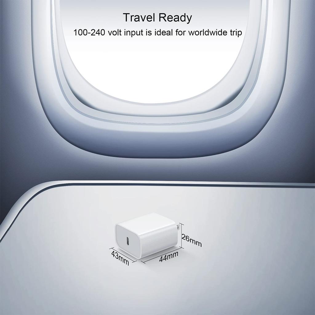 1-2pcs PD 20W USB C Fast Charge US Plug Wall Charger Adapter For iPhone 16 15 14 13 12 Pro Max Plus Xiaomi Samsung Phone Charger
