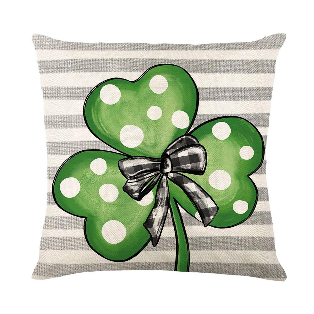 Pillowcase Home Sofa Cushion Cover St. Patrick's Day Pillowcase Cartoon Irish Pillowcase Ins Style