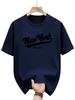 Mens New York lettered roundneck Tshirt mens designer fashionable city Tshirt retro top for men