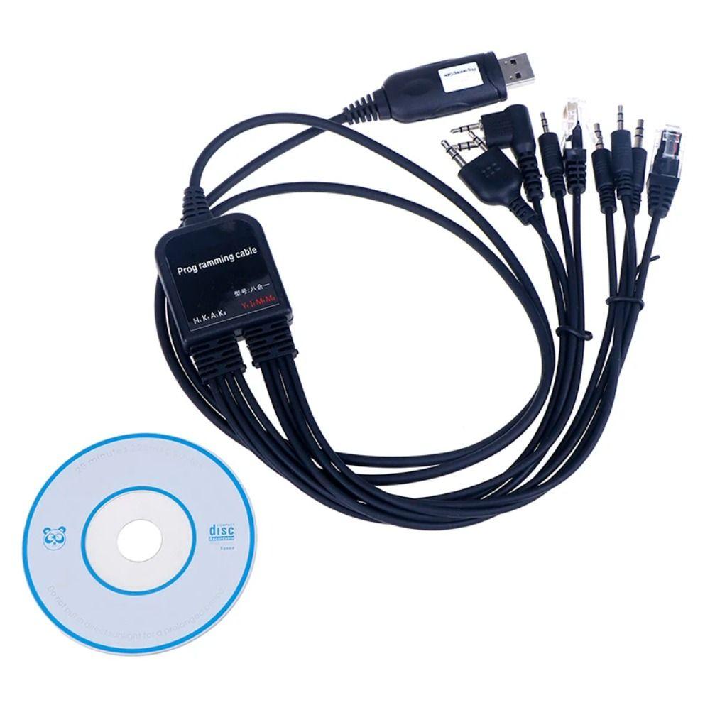 ABS 8 in 1 Walkie Talkie Connector Wire USB Write Frequency Line  Walkie Talkie Accessories