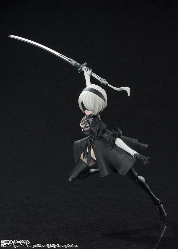 TAMASHII NATIONS 2B Approximately 150mm PVC ABS Painted Movable Figure S.H.Figuarts "NieRAutomata Ver1.1a" &