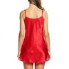 Women Satin Nightdress Sleeveless V Neck Spaghetti Strap Mini Sleep Dress For Home Summer Lounge Wear With Shiny Solid Color And Adjustable Straps