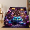 Dream Cheshire Cat Alice In Wonderland Cartoon Flannel Blanket,Cozy Soft Throw Blanket for Home Bedroom Bed Sofa Cover Gift Kid