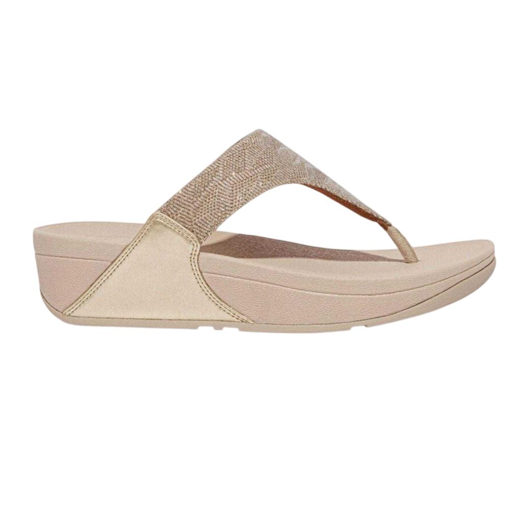 FitFlop Womens/Ladies Lulu Glitz Toe Post Wedge Sandals