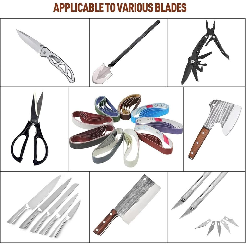 BHBL 45 PCS 1/2" X 12" Knife Sharpener Sanding Belts for Knife & Tool Sharpener (WSKTS, WSKTS-KT, .1 & .2)