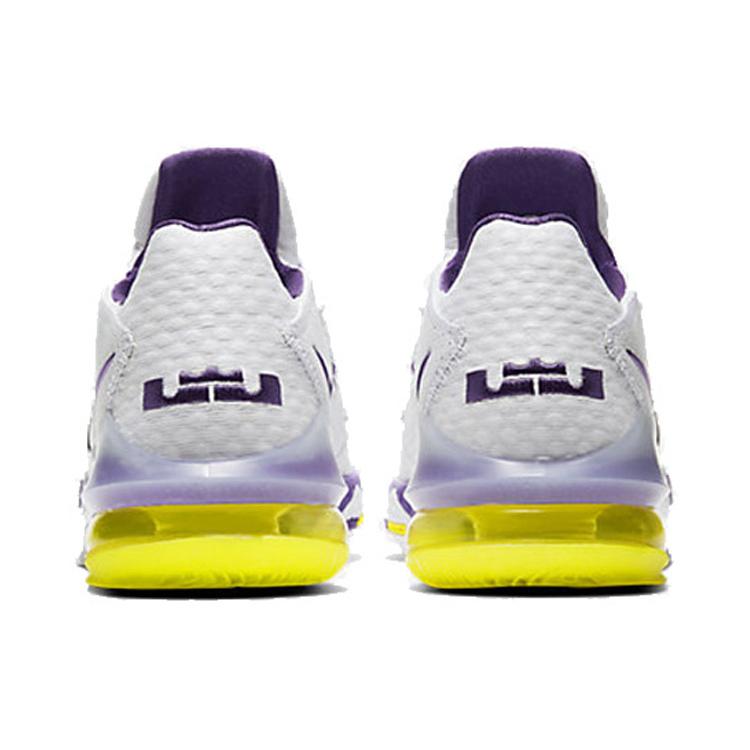 Nike Lebron 17 Low EP 'Lakers' (Unisexo) Zapatillas de Baloncesto Blancas / Morado Voltaje / Amarillo Dinámico CD5006 102