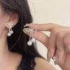 Simple and Versatile Bow Pearl Earrings for Women, New Silver Needle Stud Earrings Temperament Earrings