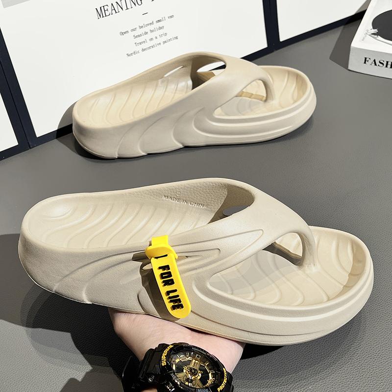 Comfortable Fit Flip-Flops Mens Summertime New Mens Outer Wear Home Anti-Skid Anti-Odor Flip-Flops Beach Sandal Shoes