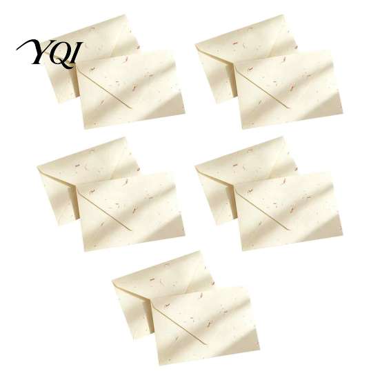 Elegant Envelopes for Holiday Wishes 10PCS Petal Art Envelopes, Real Floral Texture Design, Thick Paper Western Style Textured Craft Projects