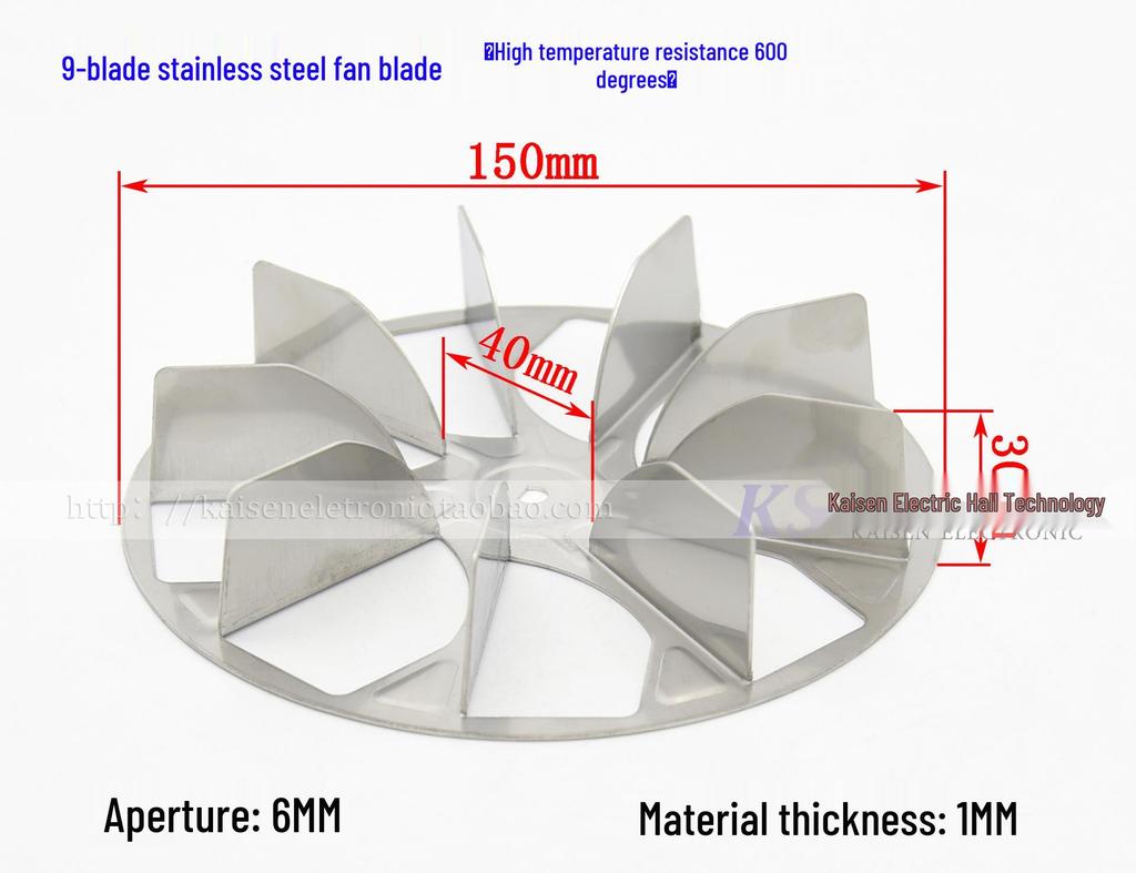 Motor Air Fryer 304 Stainless Steel Steam Oven Fan Blades: 20mm, 19mm, 0mm, 11mm Galvanized Sheet.