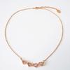 Used Folli Follie Clover Heart 2WAY Necklace Rose Gold Necklace