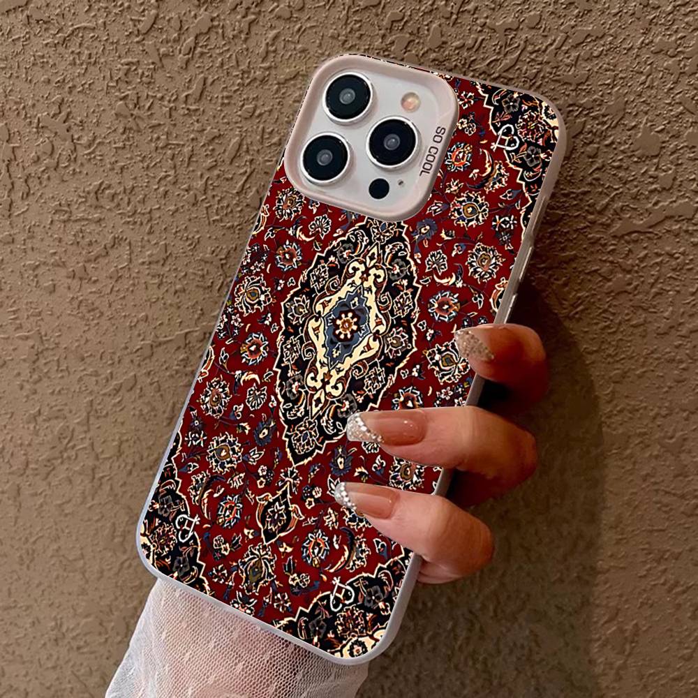Persian Carpet Floral Phone Case for Samsung Galaxy A37 A57 A17 A07 A16 A06 A35 A55 A25 A05S A15 A56 A54 A36 A34 A24 A26 4G 5G