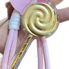 999 Pure Gold Flake Lollipop Pendant Keychain - Valentine's Day Gift for Her