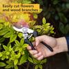Deli Garden Pruner Pruning Shears 8.5 Inch Labor-saving Scissors for Gardening Tool Pruning Scissors Plants Garden Hand Tools