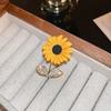 High End Sunflower Brooch For Women, Exquisite Suit Chest Flower, Temperament Coat Brooch, Elegant And Versatile Clothing Accessories