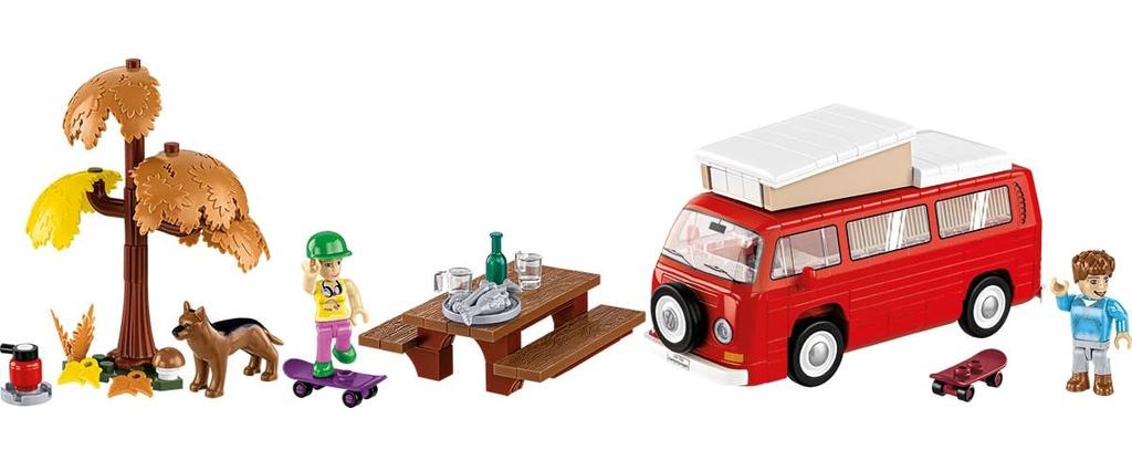 COBI Bausteine Volkswagen Lieferwagen T2a Camper Maßstab 272 Teile IN Kompatibel mit Lego 24616 1/35 [HERGESTELLT EU]