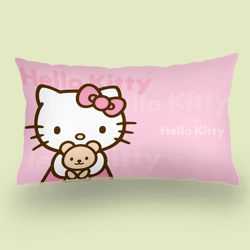 Cartoon cute Hello Kitty Pillow Covers Cartoon Sofa Decorative Home Double-sided Printing Short Plush Cute Cushion Cover
