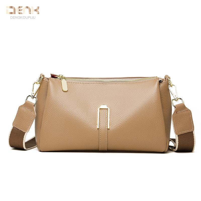 Leather women's bag new trendy fashion simple shoulder messenger bag soft leather mother bag