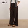 LESS 2025 Autumn Casual Fashion Wide-Leg Cropped Pants