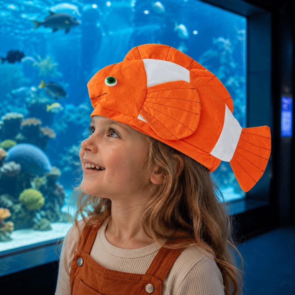 Creative Cartoon Fish Hat Funny Halloween Headgear Fish Head Cover Role Playing