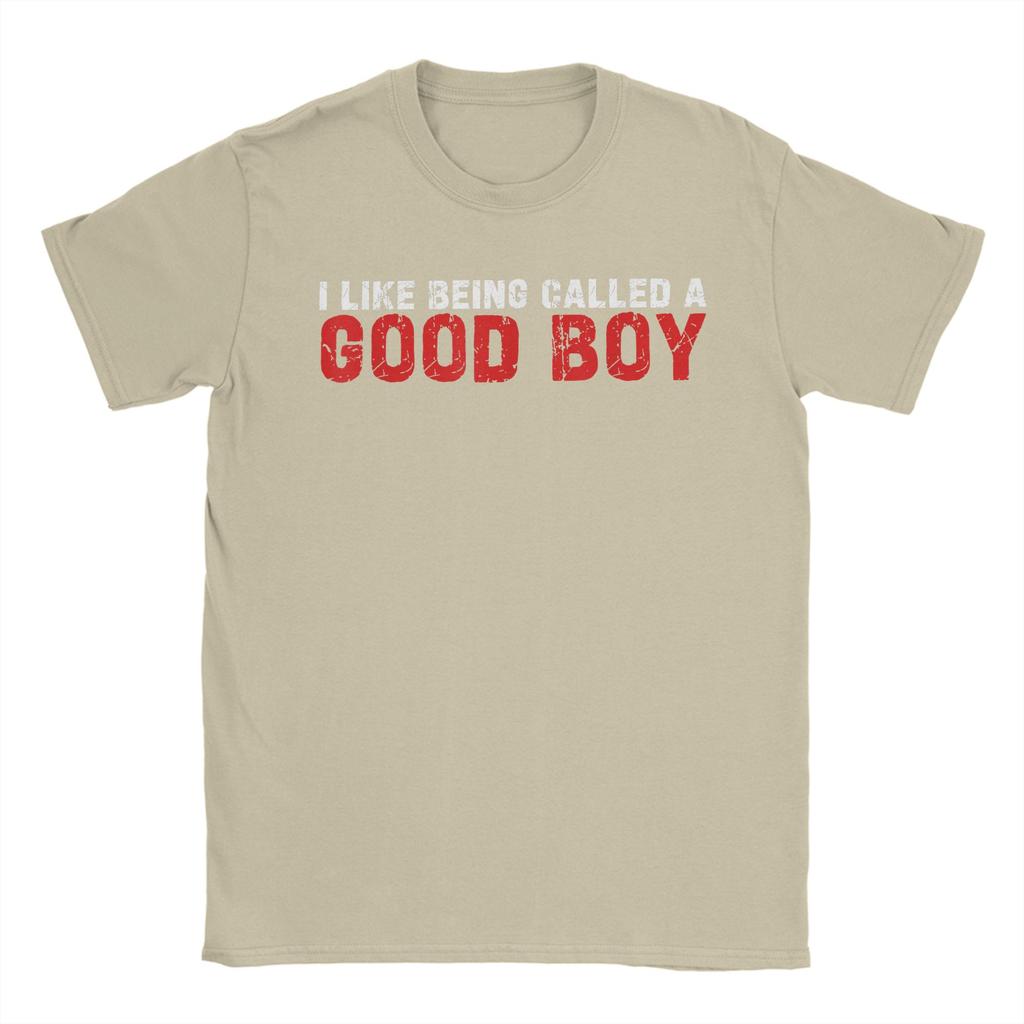 Men T-Shirt I Like Being Called A Good Boy Brainrot Funny Gen Pure Cotton Tees Short Sleeve  T Shirt Crew Neck Tops Original
