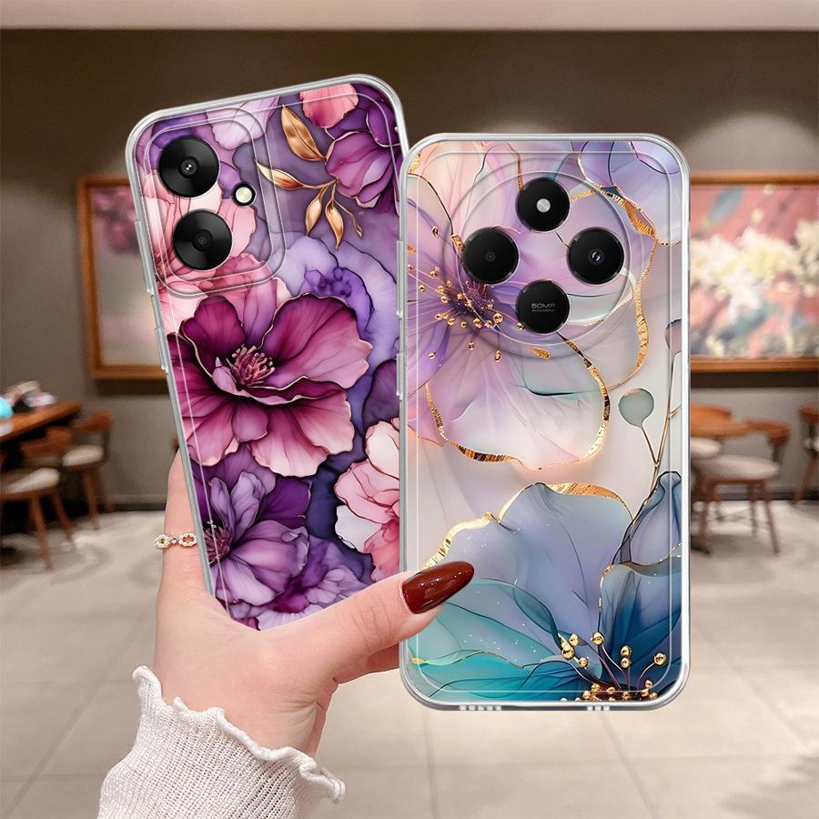 Case for Xiaomi Poco X3 NFC X3 Pro Soft Phone Cover Beautiful Flower Marble