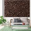2D Roasted Coffee Beans Backdrop, Coffee Bar Photo Background for Cafe