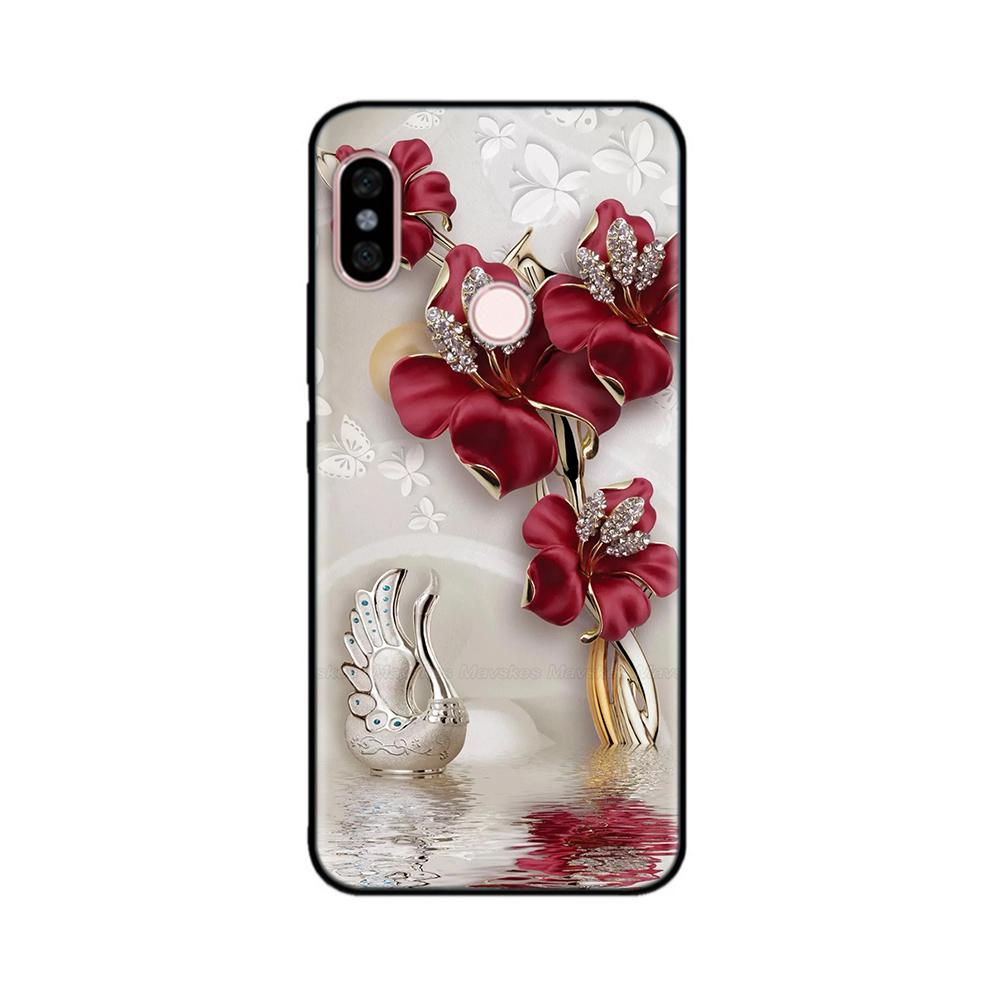 Luxury Case For Redmi Note 5 Pro Patterned Full Protection Soft Liquid Silicone Cartoon Cover For Xiaomi Redmi Note 5 Pro Note5