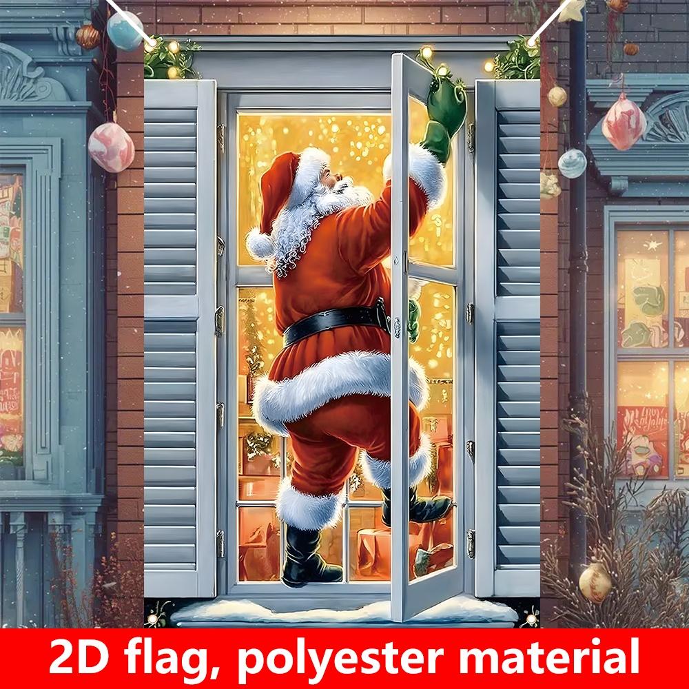 1pc - Gift - Oversized31.5x47.3in Holiday Banner For Home Office - Indoor/Outdoor Decor Print 2D Flat Design Holiday Decor