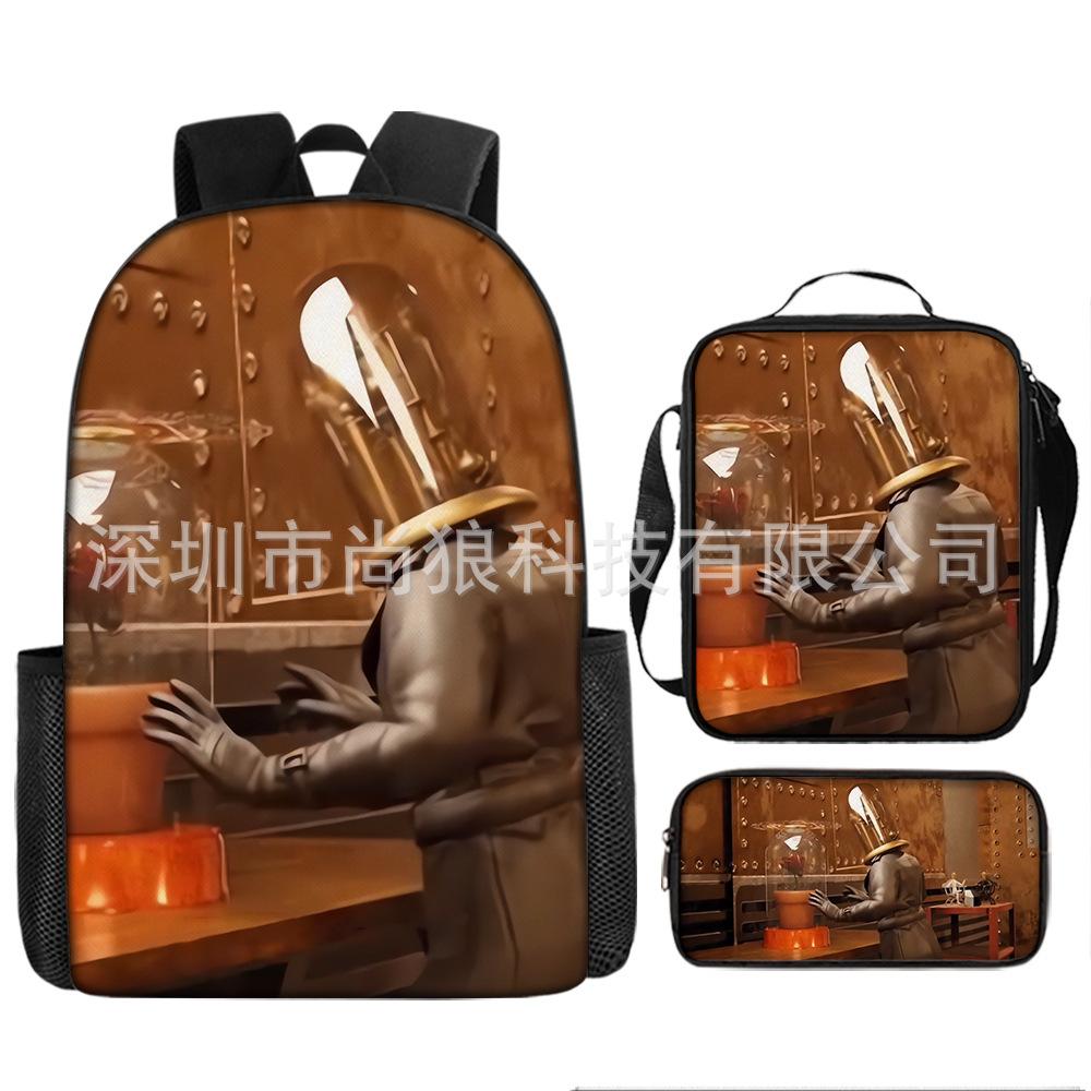 Titan Klok Man Schooltas Monitor Oorlogen Toilet Man Rugzak Tv Audio Man Rugzak Jongens Tas
