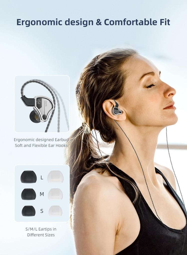 In Ear Monitor Wired CCZ BC02 Dynamic Driver Bass Wired Professional Hifi Sound IEM Earbuds In Ear Monitor for System with Headphone, Headphone,