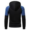 New autumn and winter men's hooded color-blocked sweatshirts, youth sports fashion cardigans, leather sweatshirt jackets