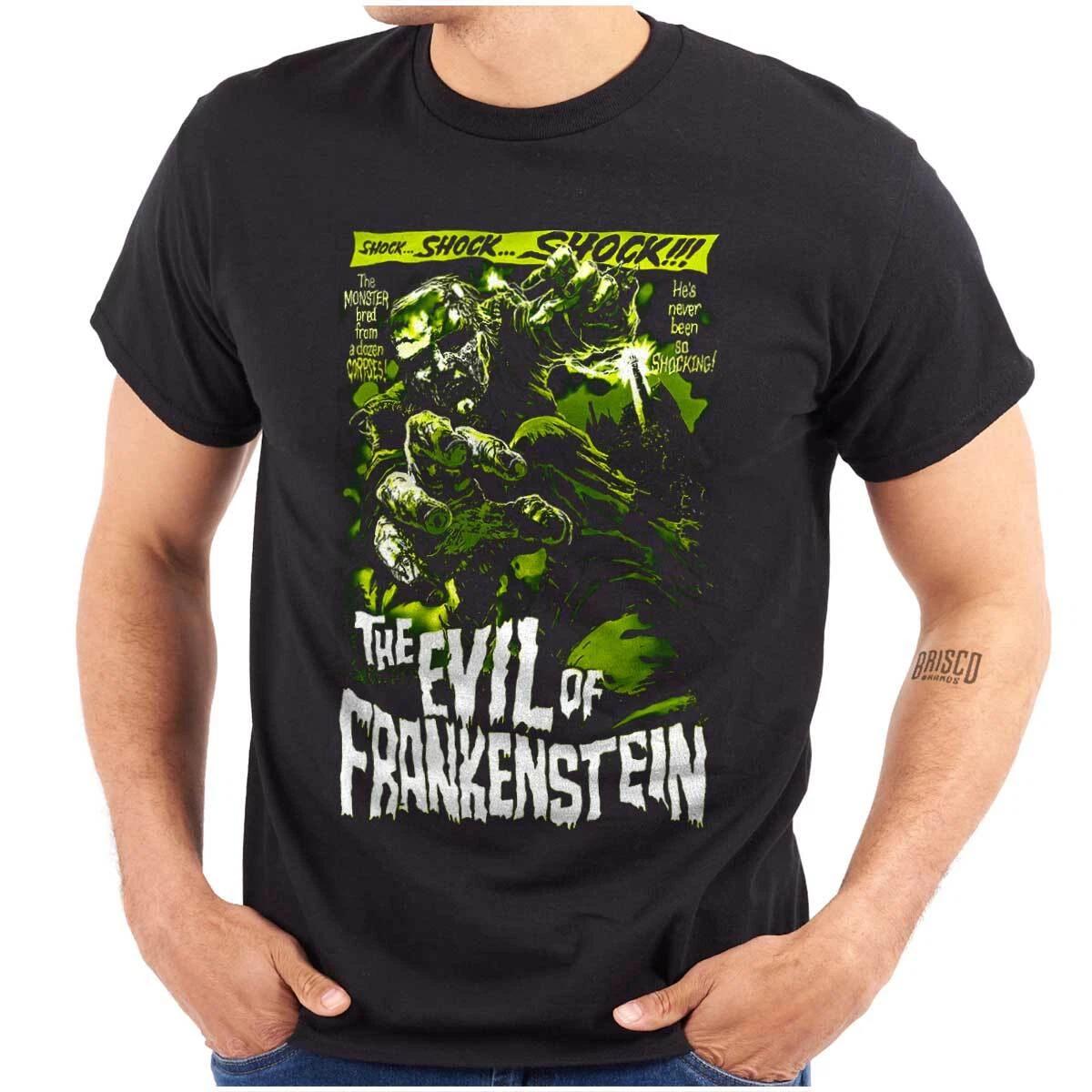 Halloween The Evil of Frankenstein Monster Womens or Mens Crewneck T Shirt Tee S
