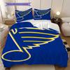 St. Louis Blues Pattern Bedding Quilt Set Quilt Cover Pillowcase Home Decoration Birthday Gift (1 * duvet cover + 2 * pillowcase, without core)