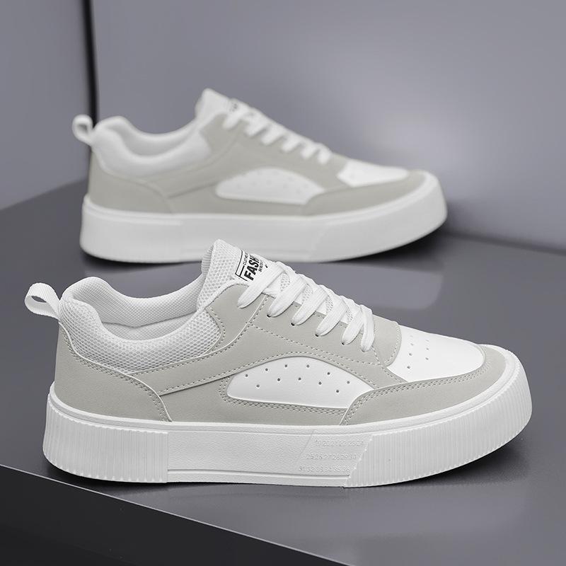 Men'S Shoes High-End White Shoes Breathable And Lightweight Trend Platform Casual Board Shoes
