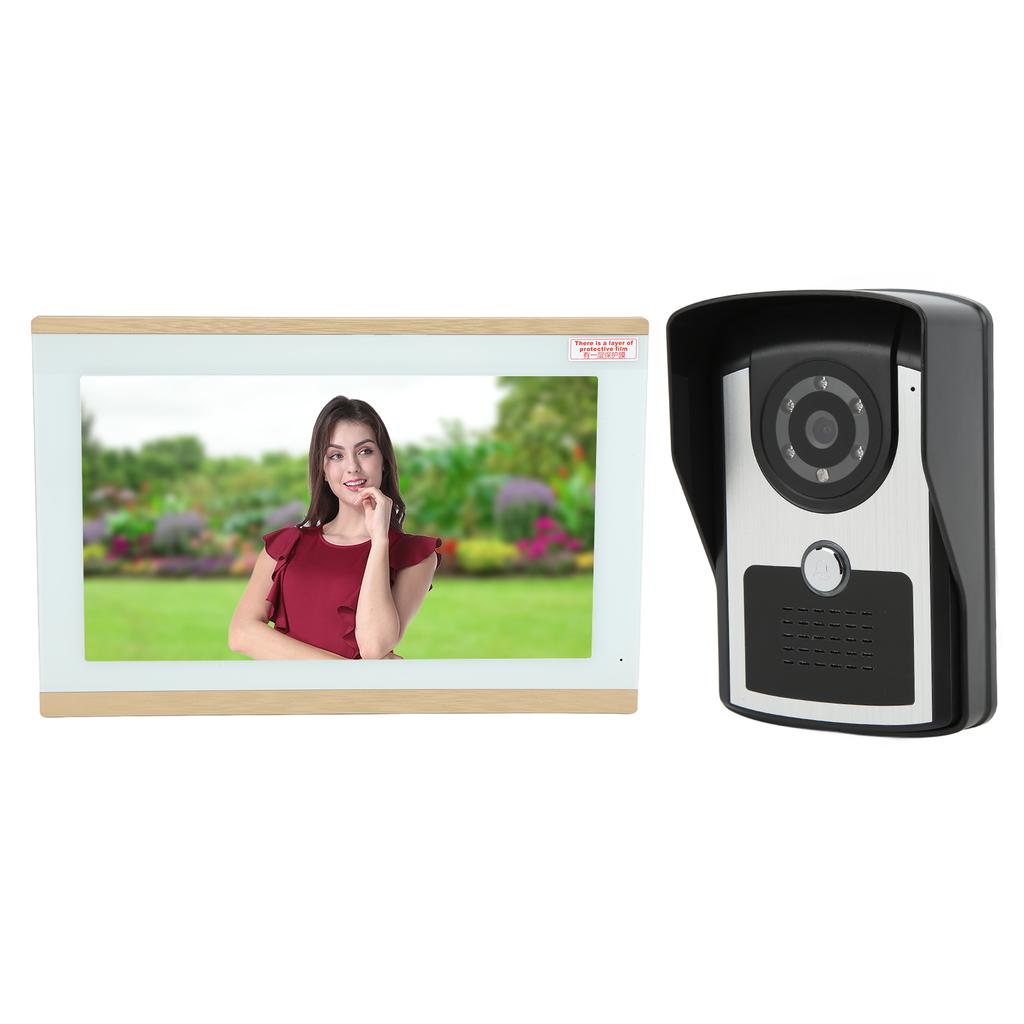 10in WIFI Wired Home Video Doorbell 1080P 2MP Manual Zoom IR Night Vision 2 Way Intercom System for
