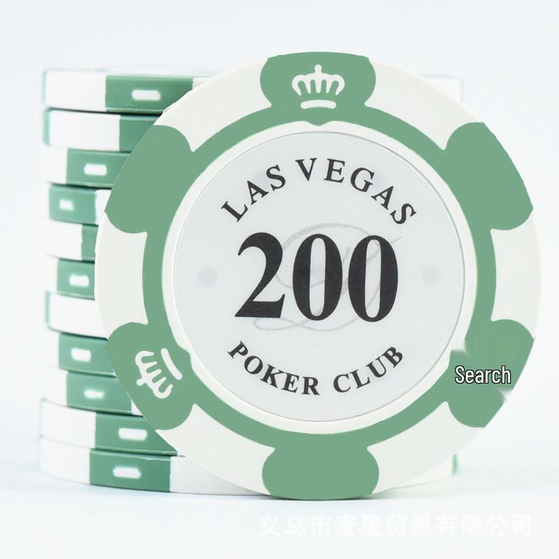 Clay Crown Texas Hold'em Mahjong Chips Set with Iron Inserts, Aluminum Case, Guandan Tablecloth