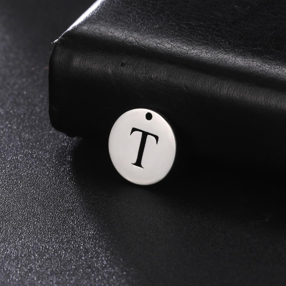 Teamer 10pcs A-Z 26 Letters Stainless Steel Charms for Jewelry Making Initial Alphabet Charms Pendant for Bracelet Necklace DIY