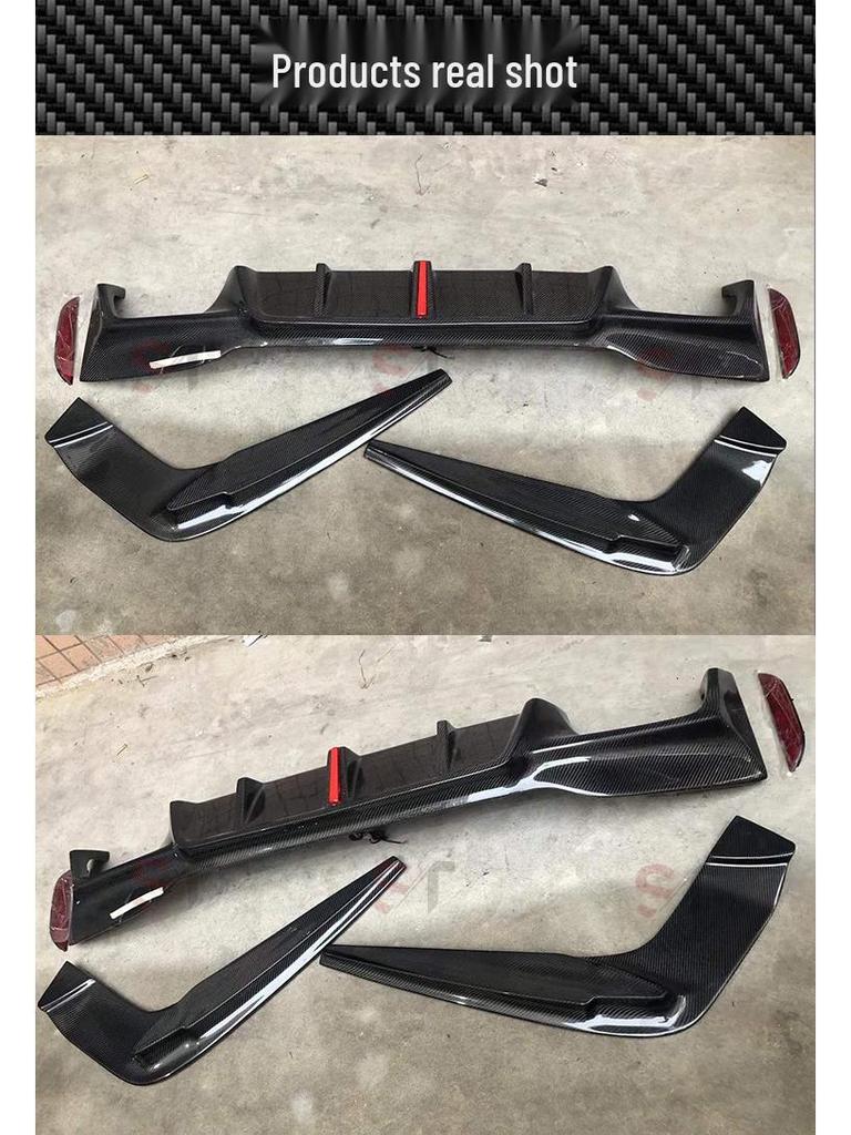BMW 5 Series G30 G38 F90 Carbon Fiber Rear Lip Diffuser with Lights Body Kit