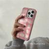 Ins Pink Small Grid Phone Case for Iphone 16 12 14 15 Pro Max 14pro 13 7 8 Plus X XR XS 16pro 15promax Shockproof Cover Shell
