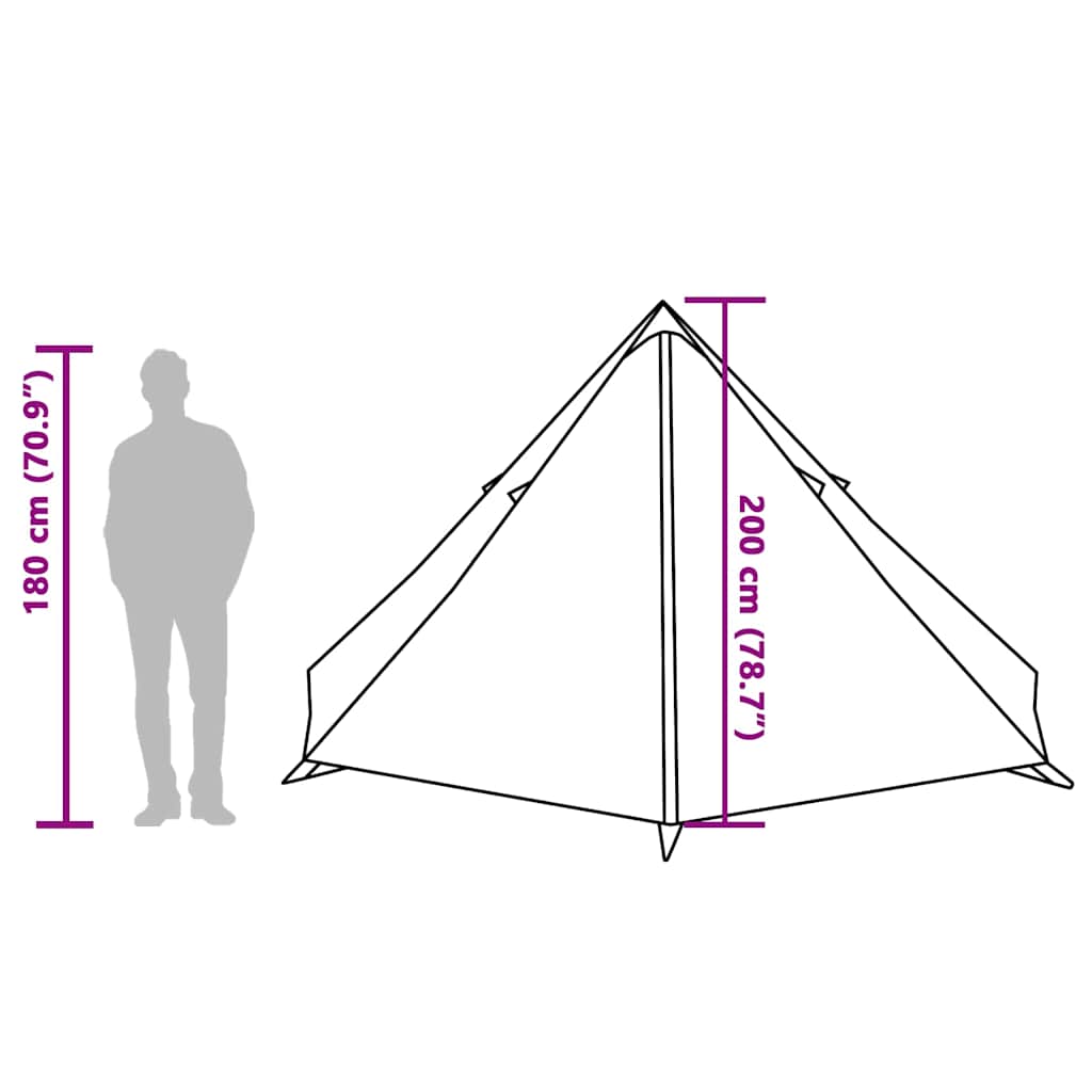 Tipi Family Tent for 8 Persons Blue Waterproof