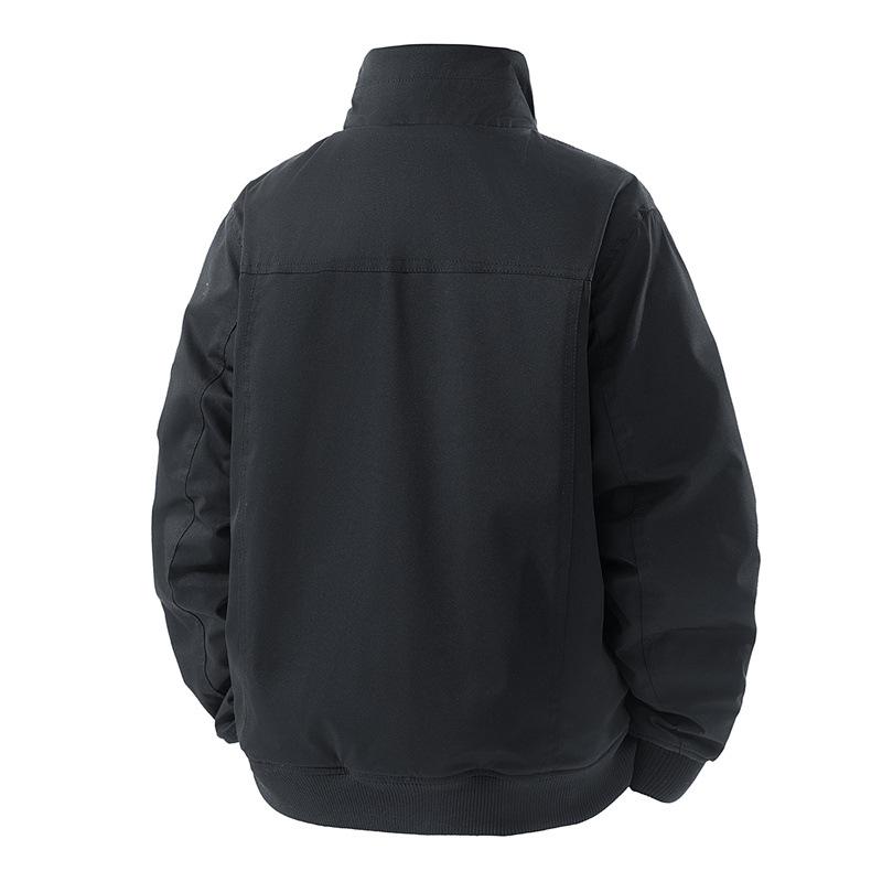 Autumn and Winter New Men's Casual Fashion Collar Plus Velvet Jacket Joker Padded Jacket
