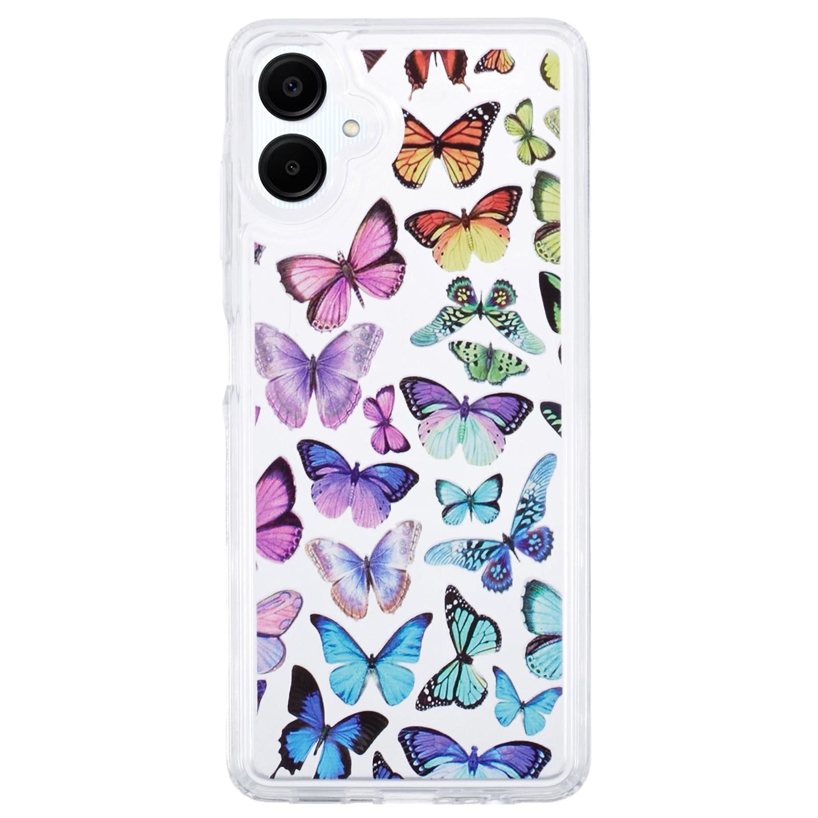 

For Samsung Galaxy A06 4G Case Anti-Drop Airbag Butterfly Pattern Printing TPU Phone Cover BT1