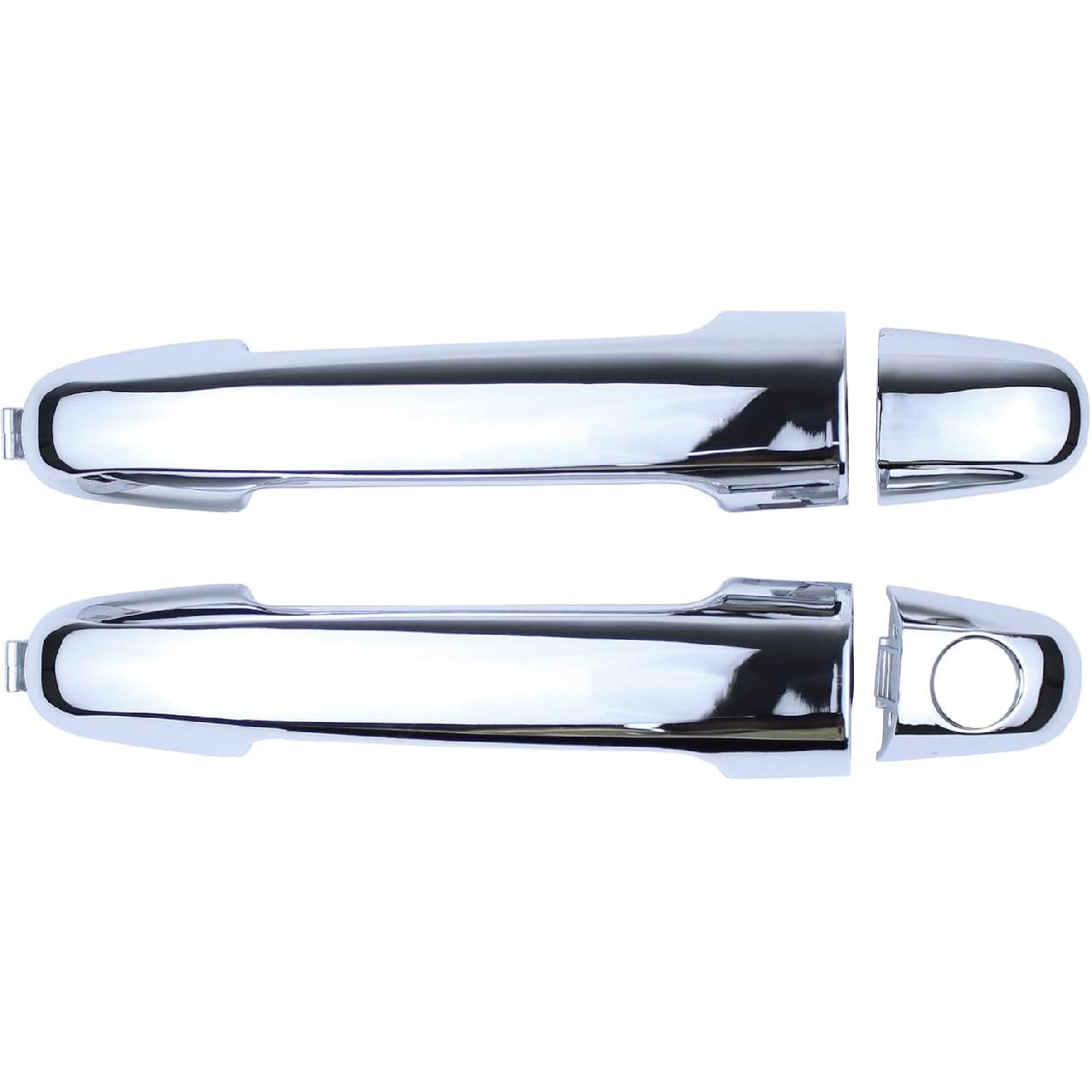 ApplianPar Front Driver and Passenger Side Exterior Door Handle Chrome for Hyundai Sonata 2006-2010