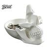 Creative Desk Accessory 3D Printed Skull Organizer Tray Novelty Eyeglass Holder with Nose Rest Office Desktop Decoration Key Coin Jewelry