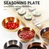 4 Pieces Stainless Steel Sauce Sushi Dishes Spice Vinegar Plates Dipping Bowls Household Tableware Dessert for Dining Hall